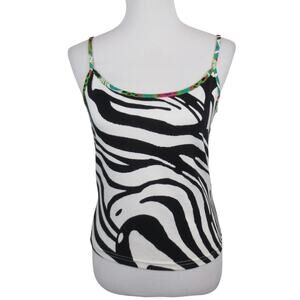 JOSEPH RIBKOFF Black White Zebra Print Tank Cami Women’s Size 8